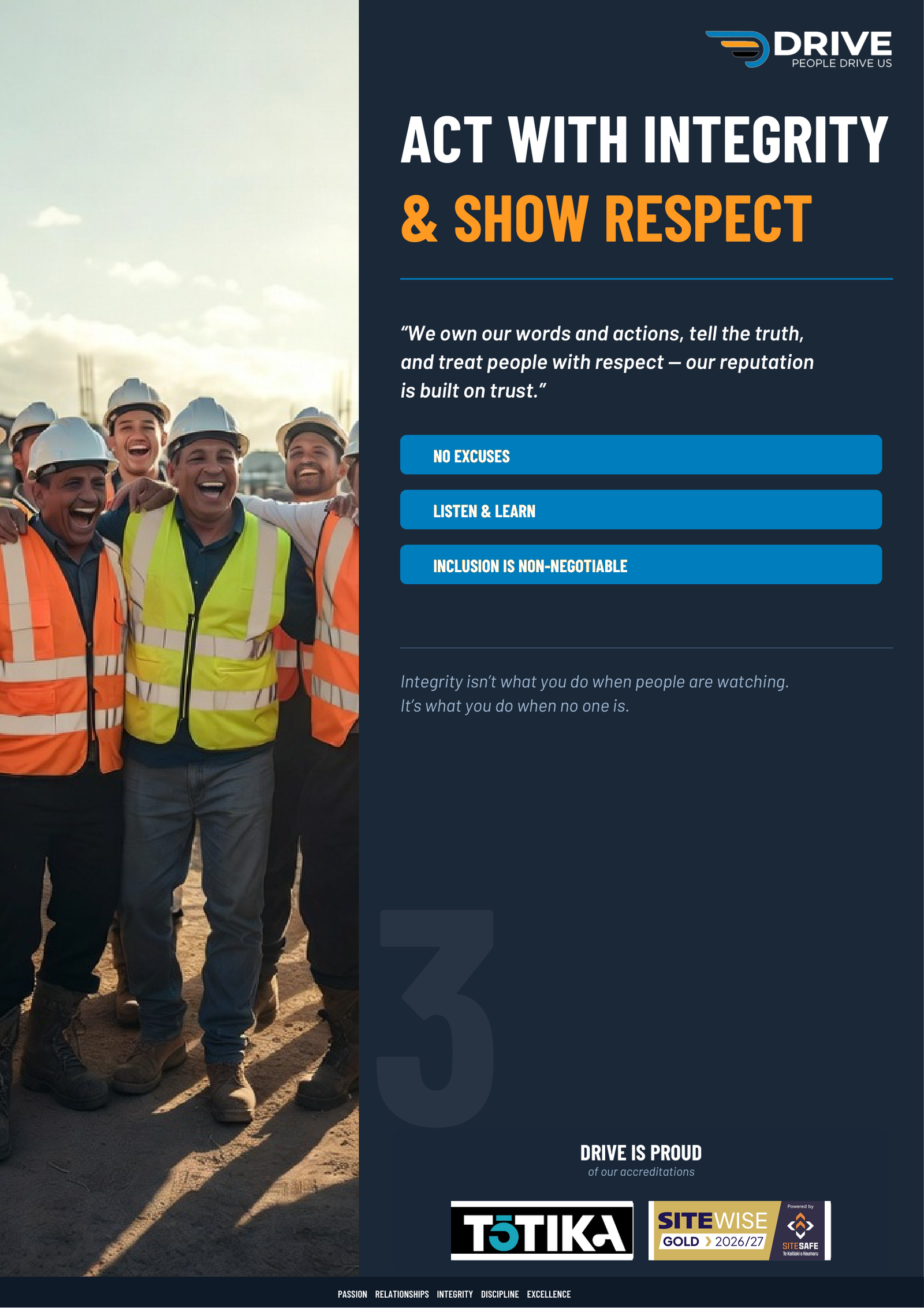 Act With Integrity & Show Respect
